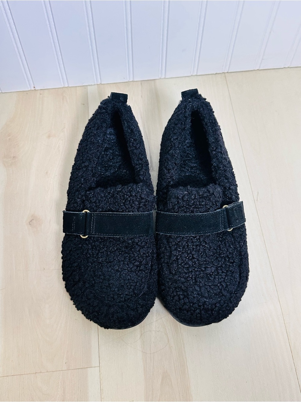 Vionic womens Izzy Mule Slippers Size 9 Cozy Black faux-shearling - Picture 7 of 15